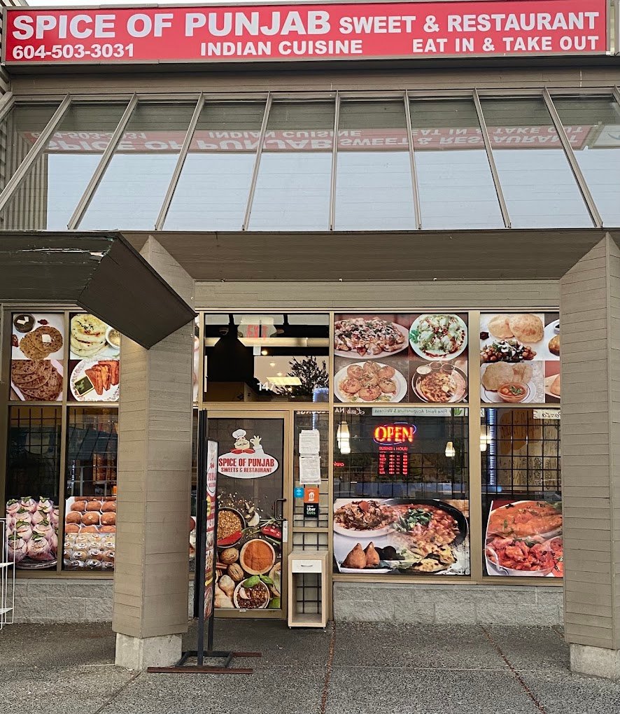Front entrance of Spice of Punjab Sweets and Restaurant in Boundary Park Plaza